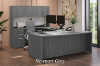Picture of Bow Front U Shaped Desk with Hutch