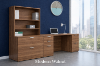 Picture of Rectangular Office Desk with Drawers, File Storage and Hutch
