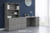 Picture of Rectangular Office Desk with Drawers, File Storage and Hutch