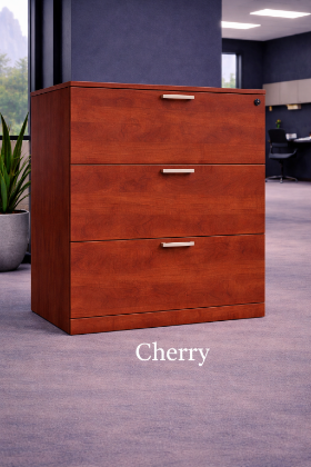 Picture of 3 Drawer Lateral File Cabinet with Lock – Office Storage Filing Cabinet