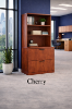 Picture of Lateral File Cabinet with Bookcase Hutch | Office Storage Cabinet with Shelves