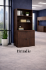 Picture of Lateral File Cabinet with Bookcase Hutch | Office Storage Cabinet with Shelves