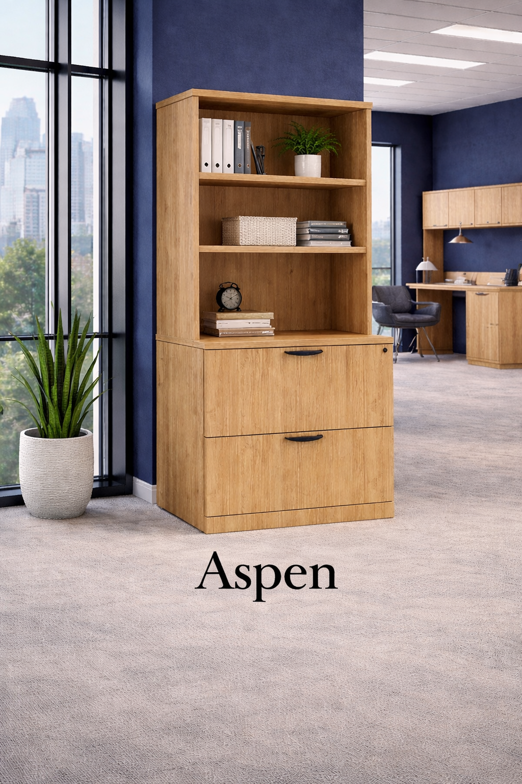 ateral File Cabinet with Bookcase Hutch | Choice Office Furniture
