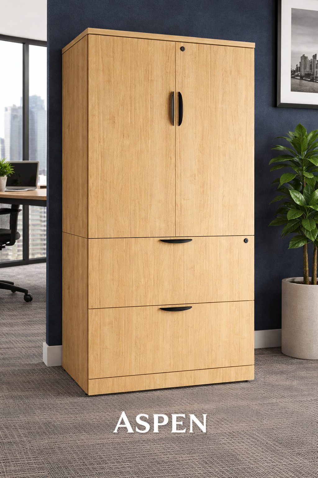 Lateral File Cabinet with Upper Storage | Office Filing Cabinet