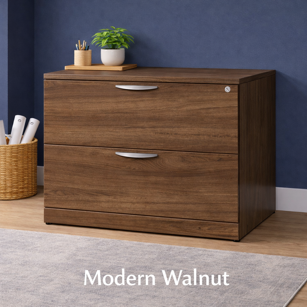 2 Drawer Lateral File Cabinet with Lock | Office Storage Cabinet