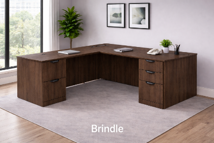 Picture of Reversible L-Shaped Office Desk with Drawers & Storage