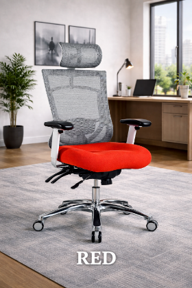 Picture of Ergonomic Mesh Desk Chair with Lumbar Support & Adjustable Headrest ⭐ Best for Upper Back Support | Ergonomic Comfort
