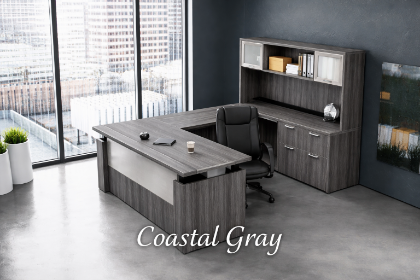 Picture of U Shaped Height Adjustable Executive Desk