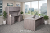 Picture of Rectangular Executive Desk and Credenza Set with Hutch and Storage