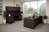 Picture of Rectangular Executive Desk and Credenza Set with Hutch and Storage