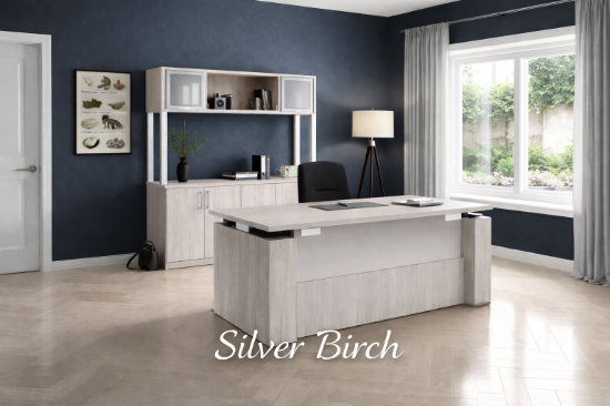 Picture of Height Adjustable Executive Desk with Storage