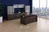 Picture of Height Adjustable Executive Desk with Storage, Hutch & Credenza