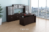 Picture of Height Adjustable Executive Desk with Storage, Hutch & Credenza