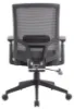 mesh office chair with leather seat and lumbar support