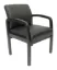 leather office guest chair with hardwood frame