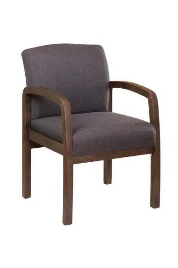 fabric office guest chair with hardwood frame