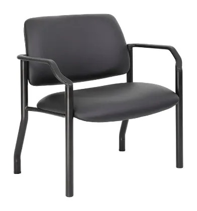 Picture of Big and Tall Guest Chair with Armrests, Antimicrobial Vinyl & Steel Frame