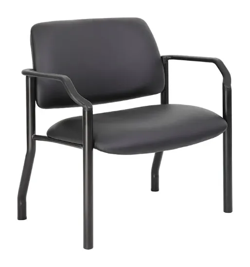 Picture of Big and Tall Guest Chair with Armrests, Antimicrobial Vinyl & Steel Frame
