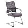 Picture of Office Mesh Back Guest Chair with Cantilever Base for Reception Areas-Grey Fabric