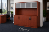 Picture of Office Storage Credenza with Hutch and Locking Doors