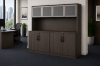 Picture of Office Storage Credenza with Hutch and Locking Doors