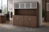 Picture of Office Storage Credenza with Hutch and Locking Doors