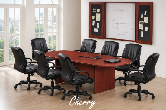 Picture of Executive Racetrack Conference Table with Cable Management