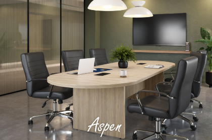 Picture of Executive Racetrack Conference Table with Cable Management