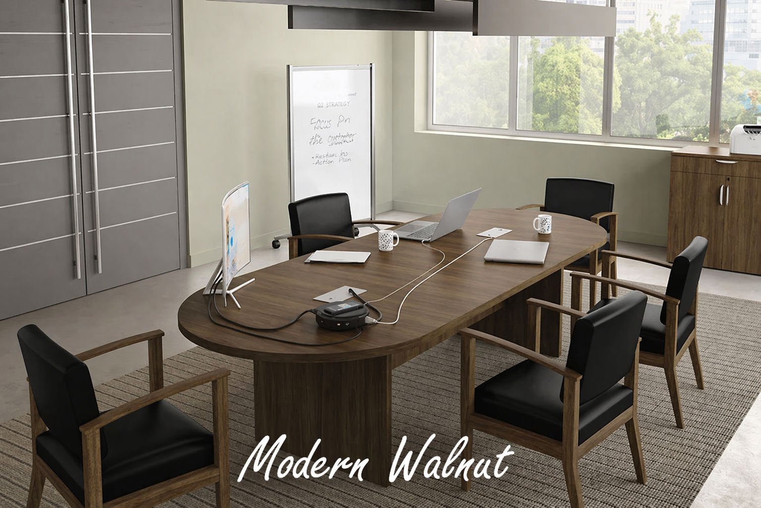 Executive Racetrack Conference Table with Cable Management | Choice ...