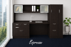 Picture of Executive Credenza Desk with Hutch, Wardrobe Storage & Workspace Organizer