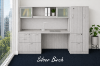 Picture of Executive Credenza Desk with Hutch, Wardrobe Storage and Workspace Organizer