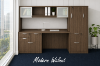 Picture of Executive Credenza Desk with Hutch, Wardrobe Storage & Workspace Organizer