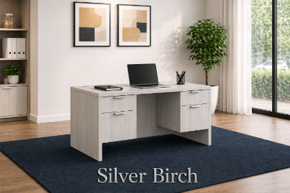 Picture of Rectangular Office Desk with Drawers, Cable Management and Storage Options