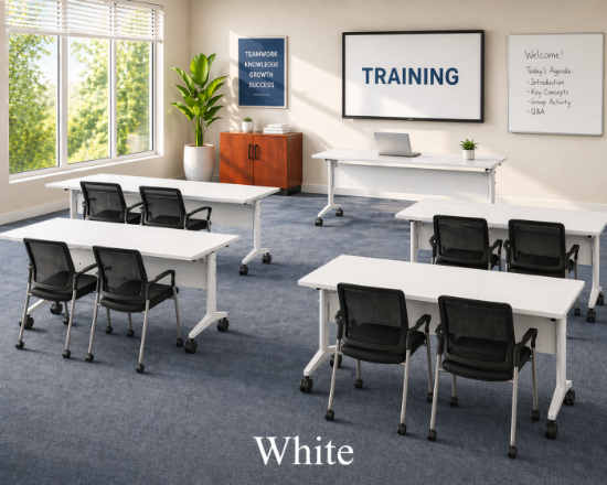 Flip Top Nesting Training Table with Modesty Panel | Choice Office ...