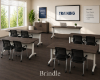 Picture of Flip Top Nesting Training Table with Modesty Panel and Locking Casters