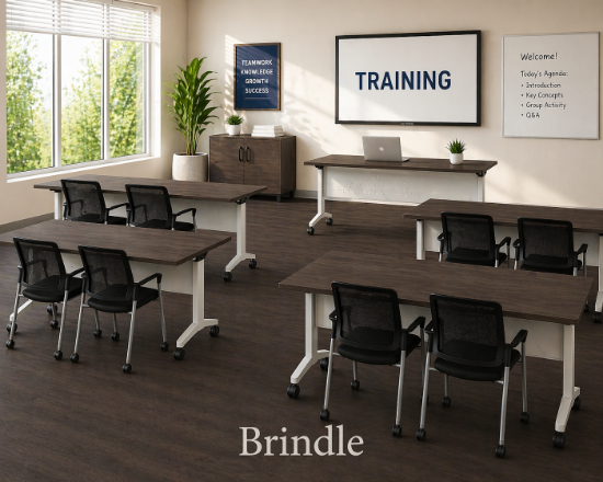 Flip Top Nesting Training Table with Modesty Panel | Choice Office ...