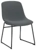 Picture of Modern Office Guest Chair for Reception Areas with Fabric Seat-Dark Grey