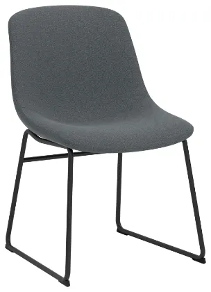 Picture of Modern Office Guest Chair for Reception Areas with Fabric Seat-Dark Grey
