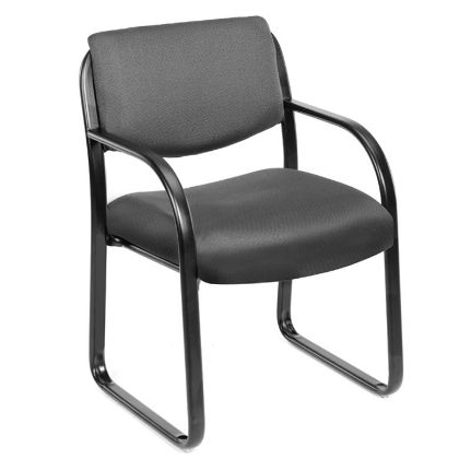 Picture of Waiting Room Chair with Sled Base for Reception Areas, Offices & Lobbies-Grey