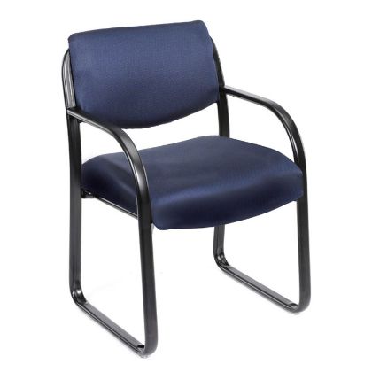 Picture of Waiting Room Chair with Sled Base for Reception Areas, Offices & Lobbies-Blue