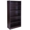 Picture of Tall Office Bookcase with Adjustable Shelves, 65.5" High-Mocha