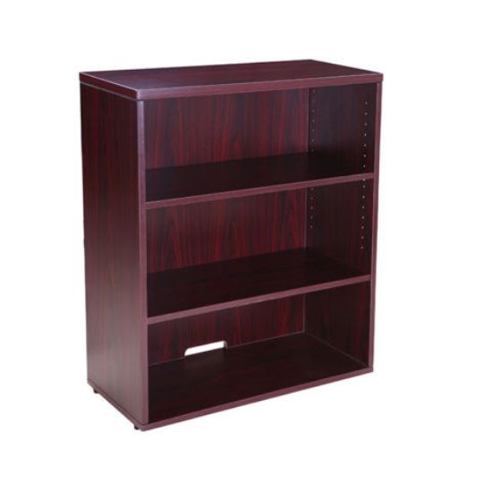 Picture of Office Bookcase with Adjustable Shelves, 36" High-Mahogany