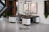Picture of Modern U-Shaped Desk with Drawers and Storage