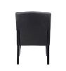 Picture of Reception Chair with Lumbar Support, Black Vinyl and Wood Legs