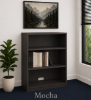 Picture of Office Bookcase with Adjustable Shelves, 36 Inch Height and Open Storage - Driftwood