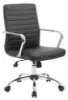 Picture of Office Conference Chair with Arms, Chrome Base & Black Vinyl