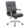 Picture of Office Conference Chair with Arms, Vinyl Upholstery & Chrome Base-Gray