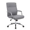 Picture of Office Conference Chair with Arms, Vinyl Upholstery & Chrome Base-Gray