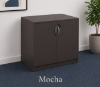 Picture of Office Storage Cabinet with Locking Doors and Adjustable Shelf-Mahogany