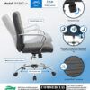 Picture of Office Conference Chair with Arms, Chrome Base & Black Vinyl